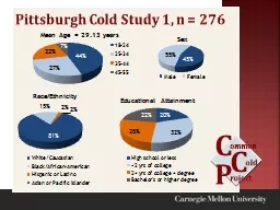 Pittsburgh Cold Study 1, n = 276