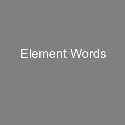 Element Words