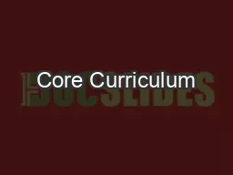 Core Curriculum