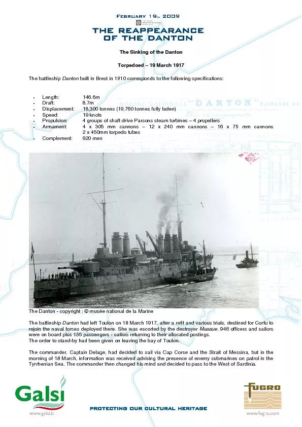 The Sinking of the Danton Torpedoed 