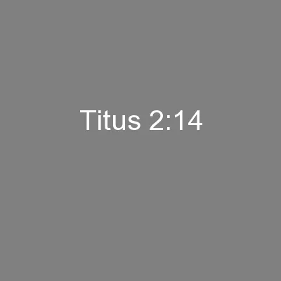 Titus 2:14