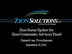 Zion Status Update for