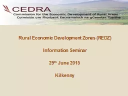 Rural Economic Development Zones (REDZ)