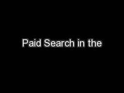 Paid Search in the
