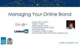 Managing Your Online Brand