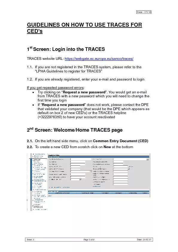 GUIDELINES ON HOW TO USE TRACES FOR