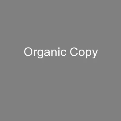 Organic Copy