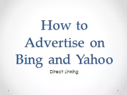 How to Advertise on Bing and Yahoo