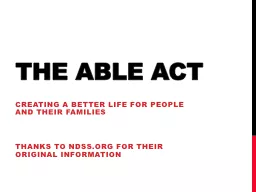 The ABLE Act