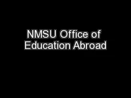 NMSU Office of Education Abroad