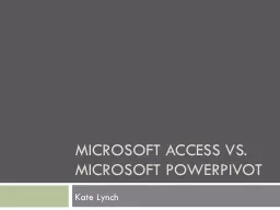 Microsoft Access vs. Microsoft