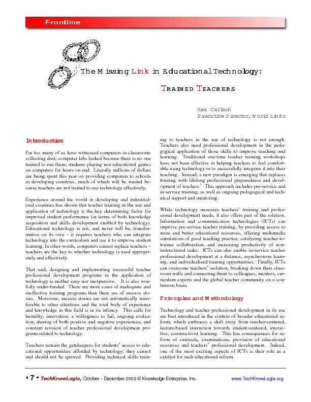 TechKnowLogiaOctober - December 2002 