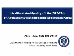 Health-related Quality of Life (SRS-22r)