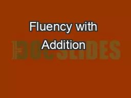Fluency with Addition & Subtraction