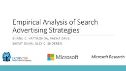 Empirical Analysis of Search Advertising Strategies