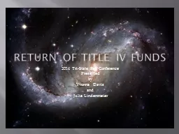Return of title IV funds