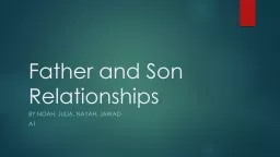 Father and Son Relationships