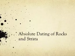 Absolute Dating of Rocks and Strata