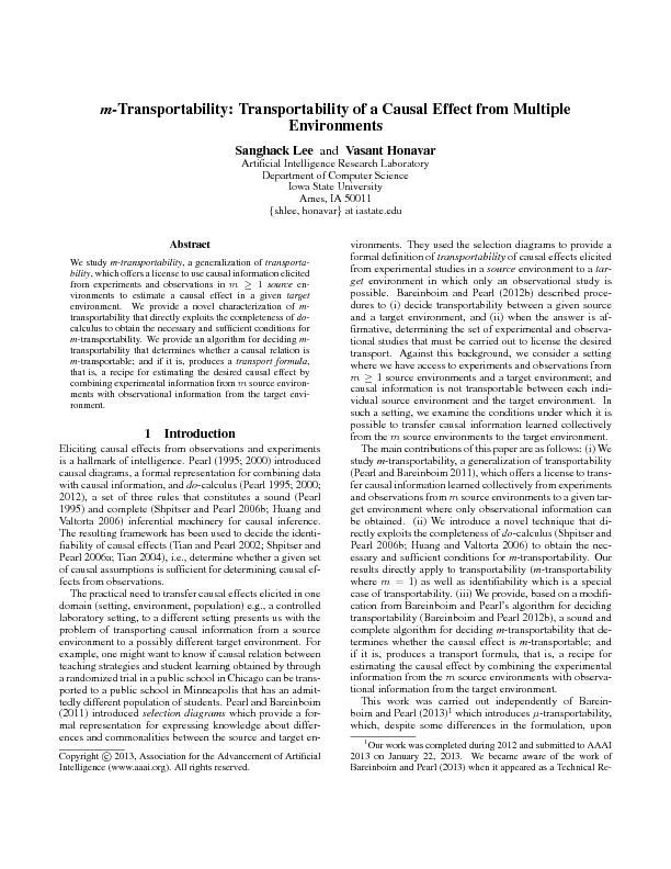 m-Transportability:TransportabilityofaCausalEffectfromMultipleEnvironm