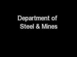 Department of Steel & Mines