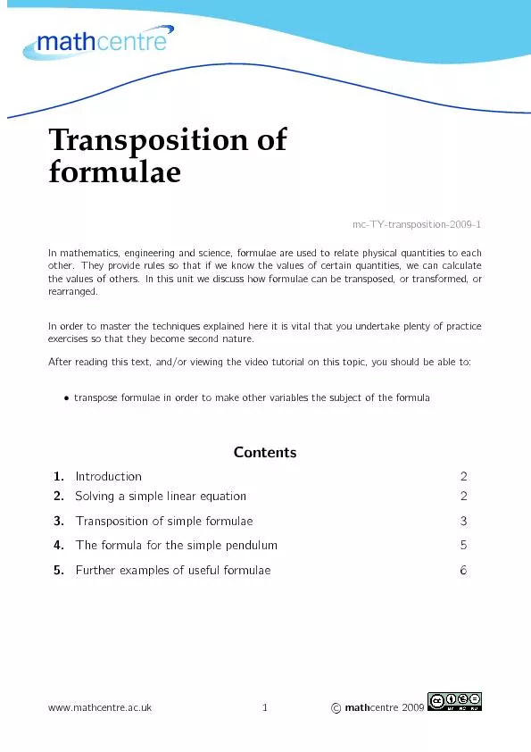 Transpositionofformulae