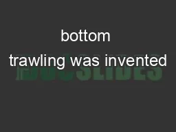 bottom trawling was invented