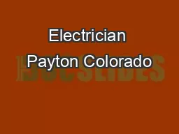 Electrician Payton Colorado