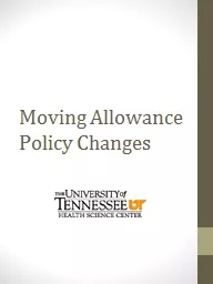 Moving Allowance Policy Changes