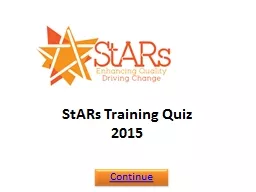 StARs Training Quiz
