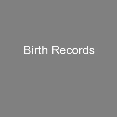 Birth Records