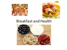 Breakfast and Health