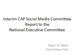 Interim CAP Social Media Committee Report to the