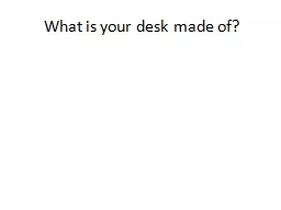 What is your desk made of?