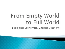 From Empty World to Full World