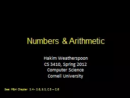 Numbers & Arithmetic
