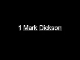 1 Mark Dickson