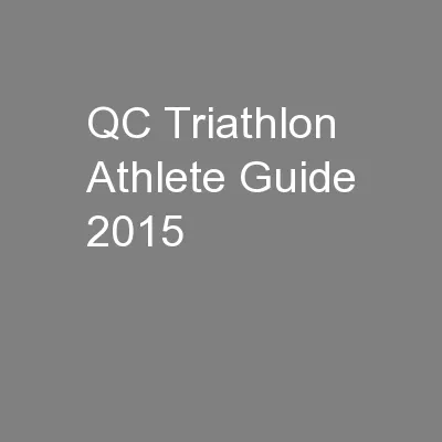 QC Triathlon Athlete Guide 2015