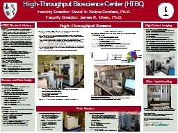 High-Throughput Bioscience Center (HTBC)