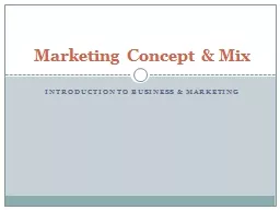 Introduction to Business & Marketing