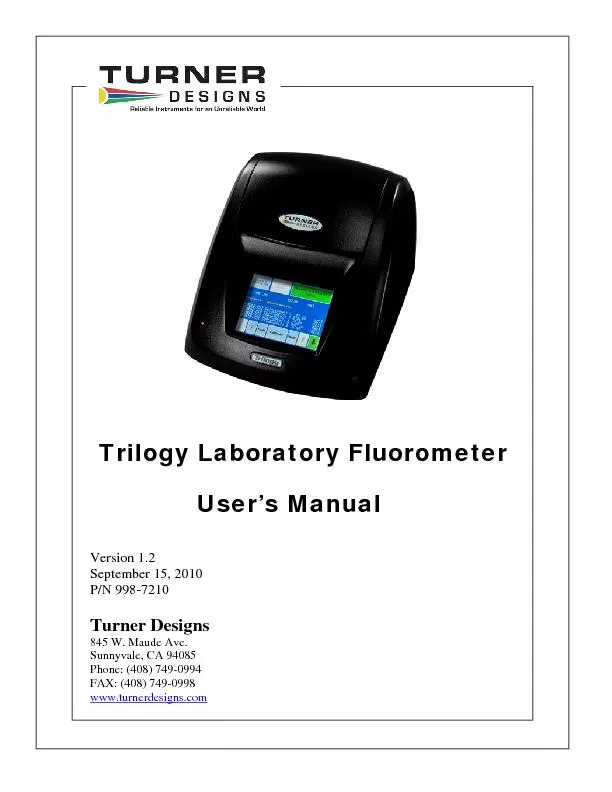 Trilogy Laboratory Fluorometer