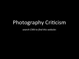 Photography Criticism