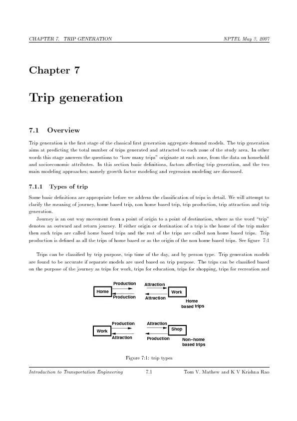 CHAPTER7.TRIPGENERATIONNPTELMay3,2007Chapter7Tripgeneration7.1Overview