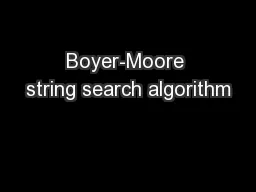 Boyer-Moore string search algorithm