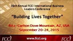 36th Annual FCCI International Business Leaders Conference