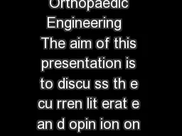Rotator Cuff Bi omechanics Lennard Fu nk For MSc Orthopaedic Engineering   The aim of