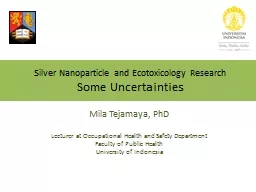 Silver Nanoparticle and Ecotoxicology