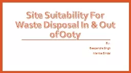 Site Suitability For Waste Disposal In & Out of
