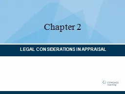 LEGAL CONSIDERATIONS IN APPRAISAL