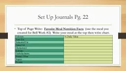 Set Up Journals Pg. 22