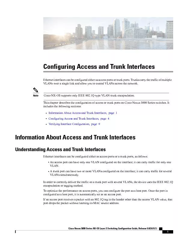 Configuring Access and Trunk Interfaces�(�W�K�H�U�Q�H�W�L�Q�W�H�U�I�D